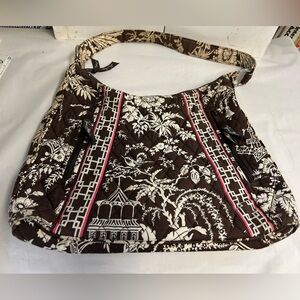 Vera Bradley Imperial Toile Shoulder Bag Chinoiserie Chic Brown & White Retired